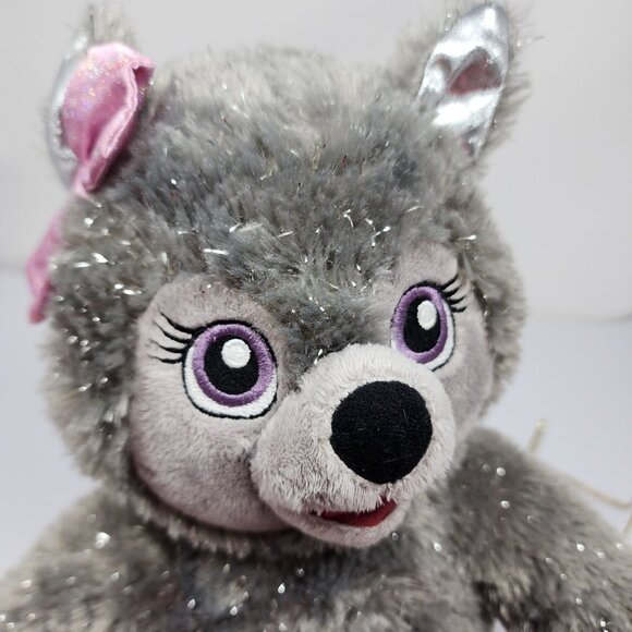 Build-A-Bear Violet The Wolf 25th Birthday Plush Toy Sparkle Fur Limited Edition - Picture 5 of 7